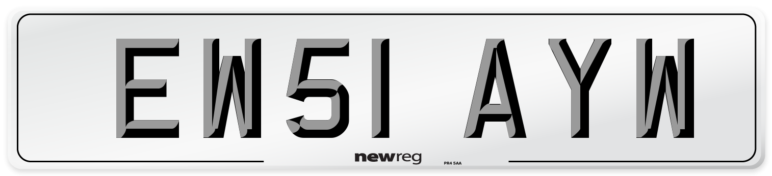 EW51 AYW Number Plate from New Reg